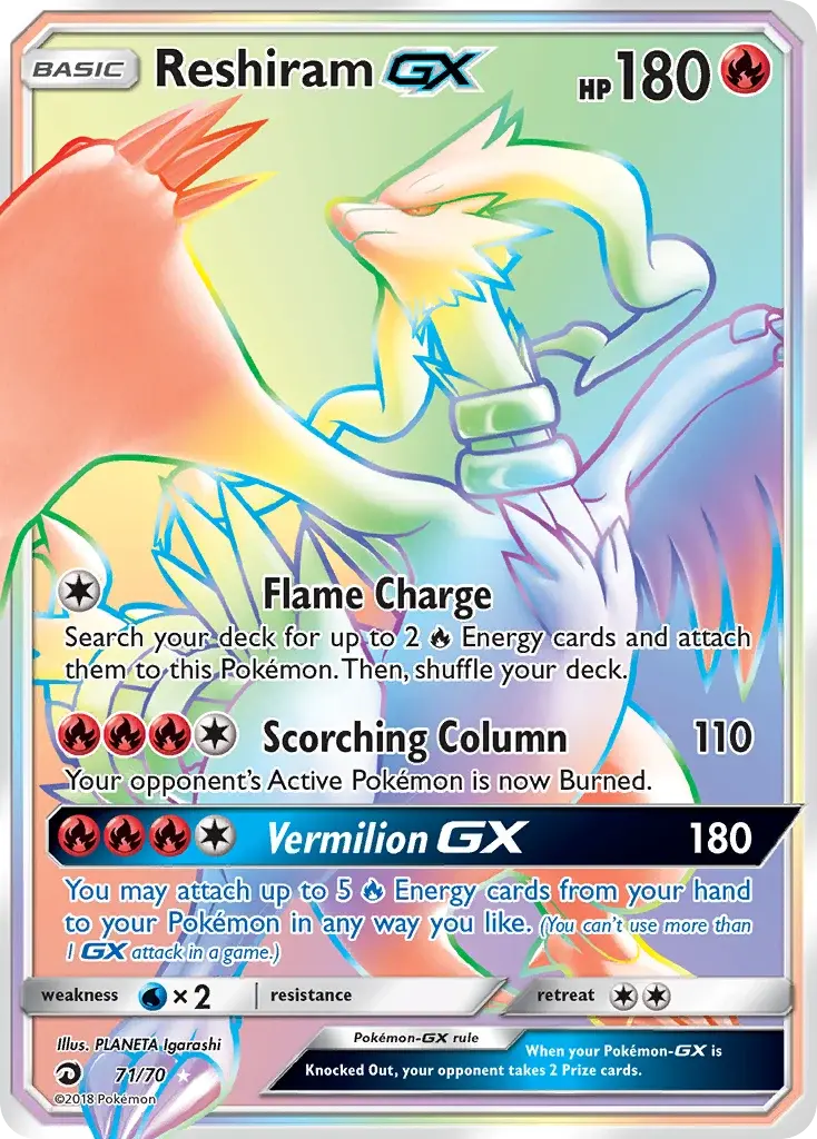 Reshiram GX - 71/78 - Majesté Des Dragons