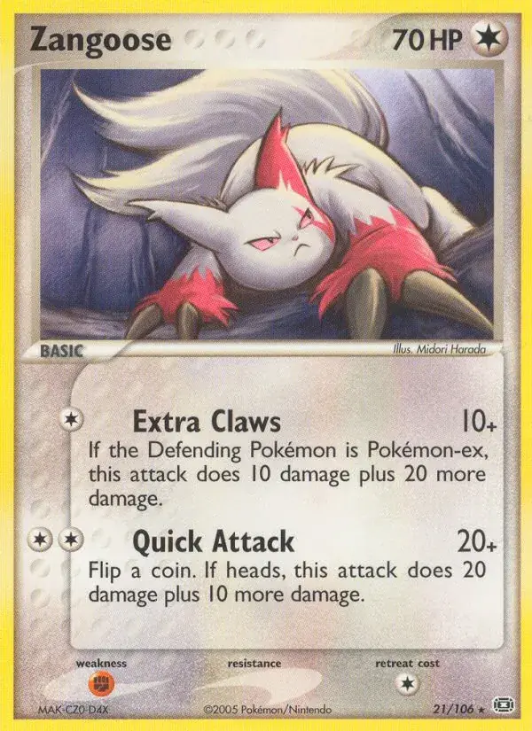 Zangoose - 21/107 - Emerald