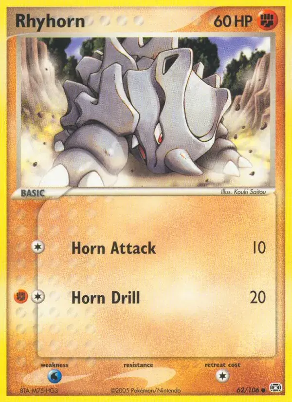 Rhyhorn - 62/107 - Emerald