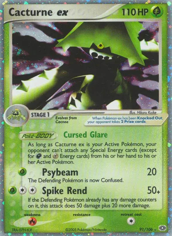Cacturne ex - 91/107 - Emerald