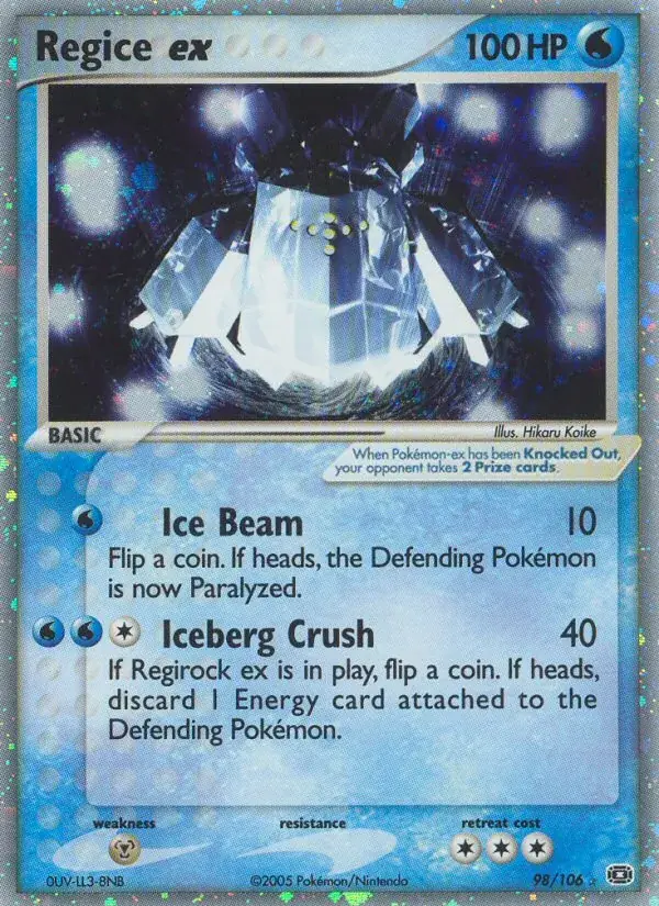 Regice ex - 98/107 - Emerald