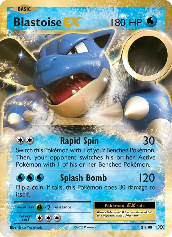 Blastoise EX - 21/113 - Evolutions
