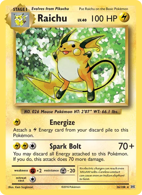 Raichu - 36/113 - Evolutions