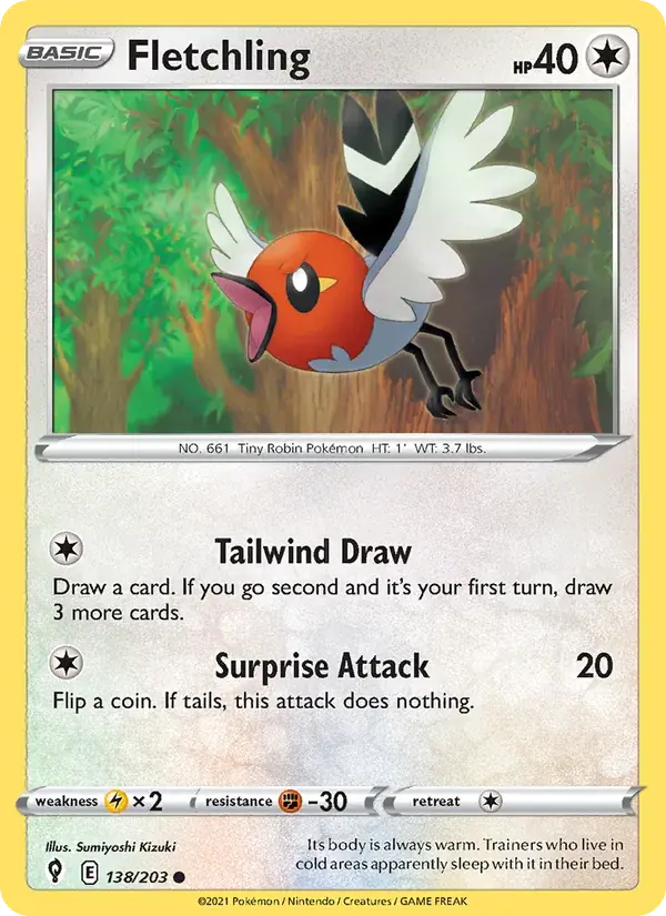 Fletchling - 138/237 - Evolving Skies