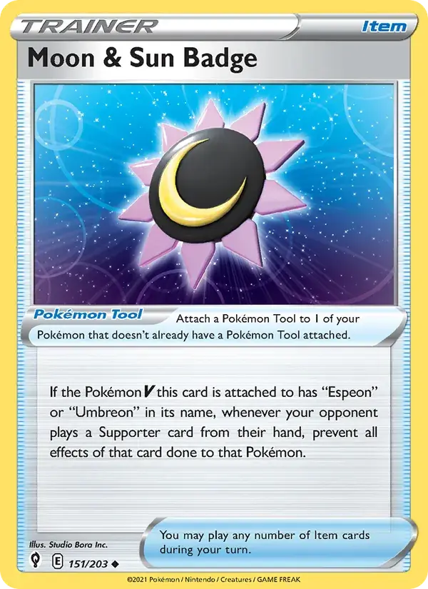 Moon & Sun Badge - 151/237 - Evolving Skies