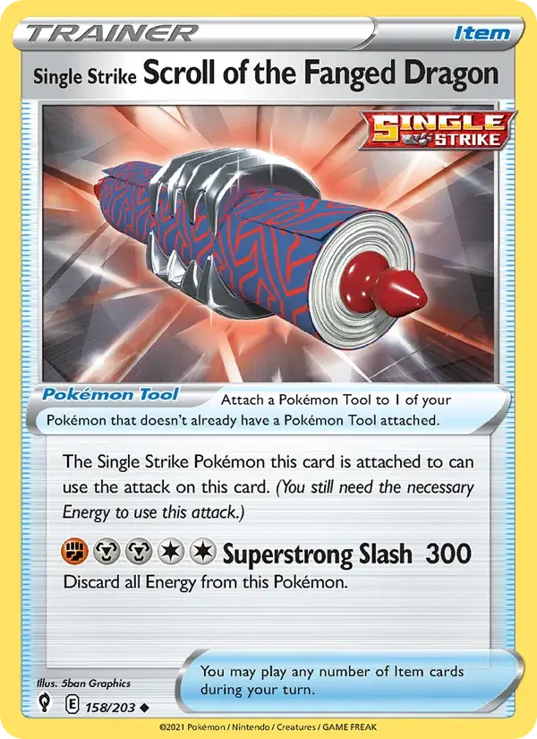Single Strike Scroll of the Fanged Dragon - 158/237 - Evolving Skies