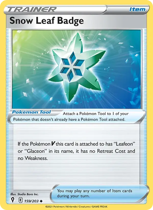 Snow Leaf Badge - 159/237 - Evolving Skies