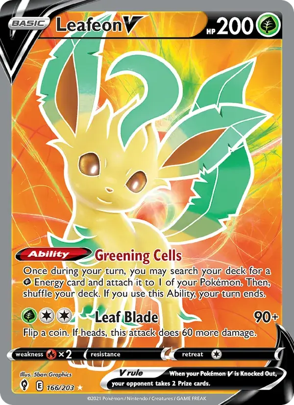 Leafeon V - 166/237 - Evolving Skies