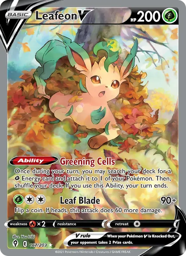 Leafeon V - 167/237 - Evolving Skies
