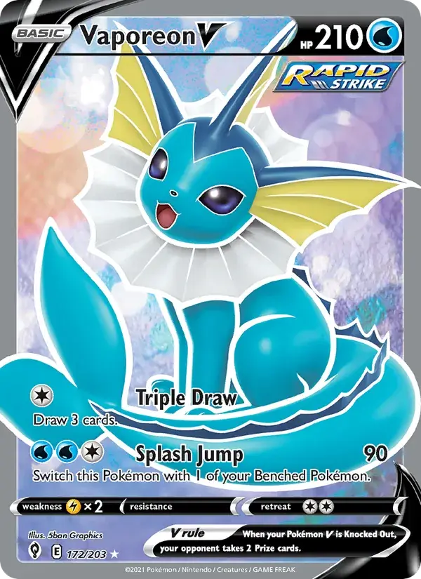 Vaporeon V - 172/237 - Evolving Skies