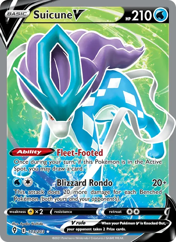 Suicune V - 173/237 - Evolving Skies