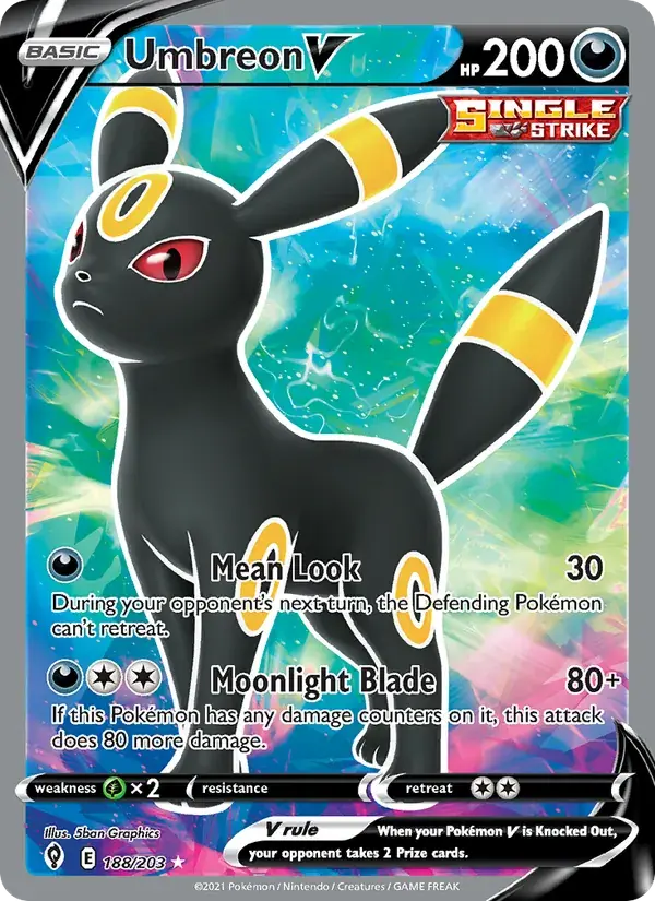 Umbreon V - 188/237 - Evolving Skies