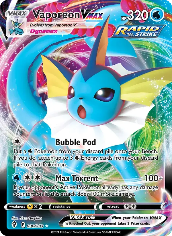 Vaporeon VMAX - 30/237 - Evolving Skies