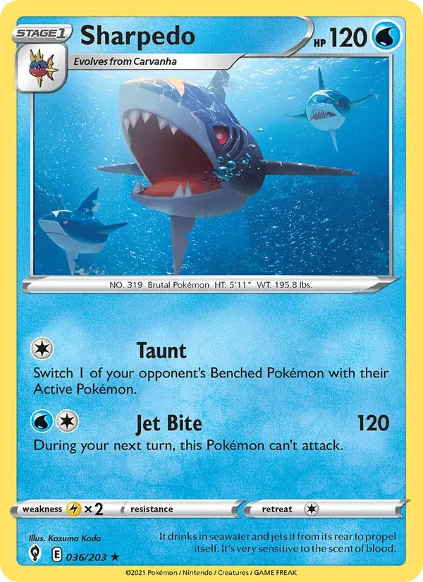 Sharpedo - 36/237 - Evolving Skies