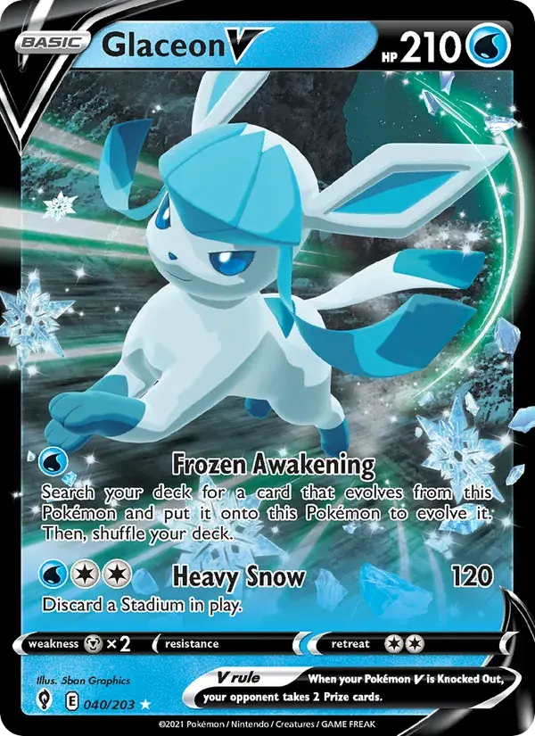 Glaceon V - 40/237 - Evolving Skies