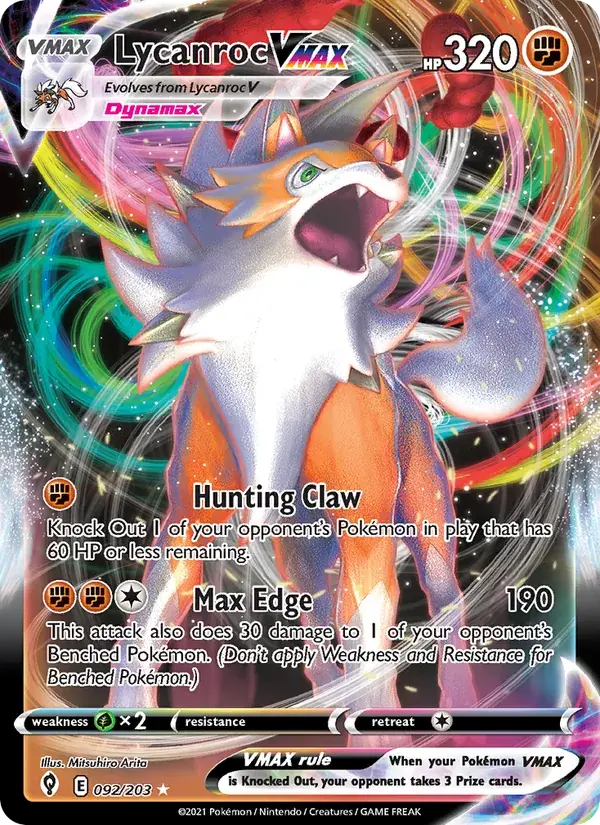 Lycanroc VMAX - 92/237 - Evolving Skies