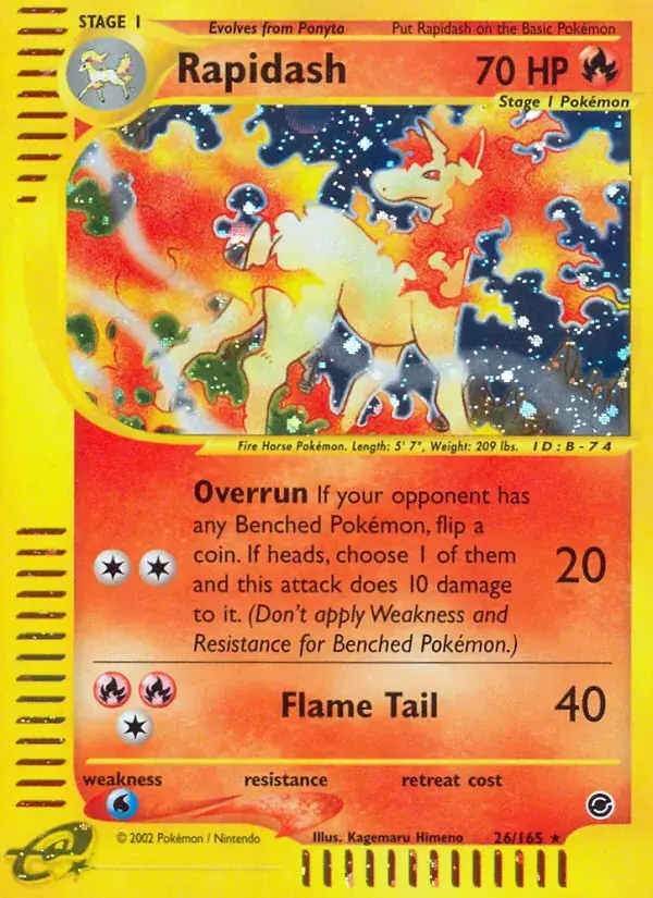 Rapidash - 26/165 - Expedition Base Set