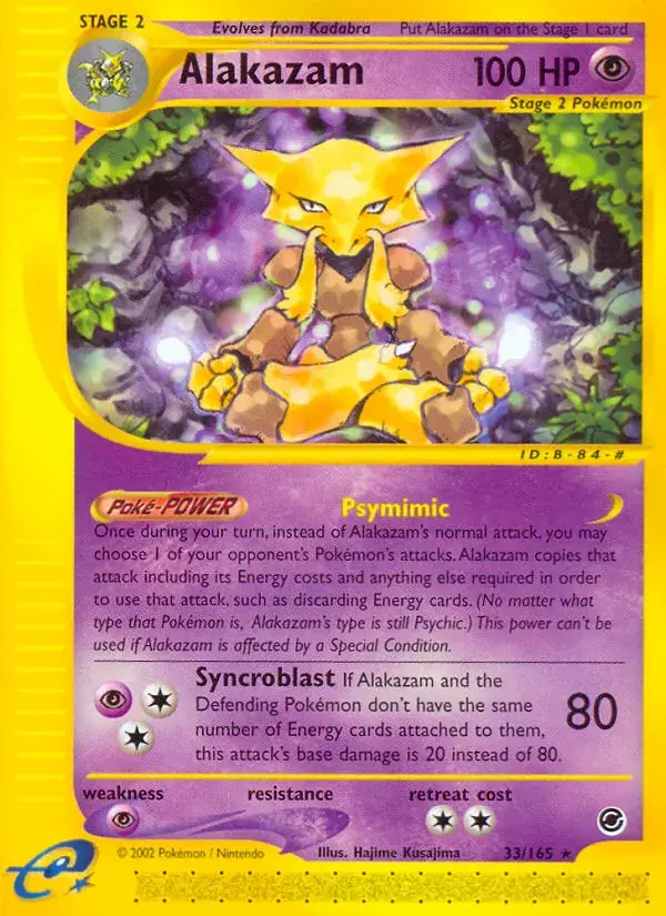 Alakazam - 33/165 - Expedition Base Set