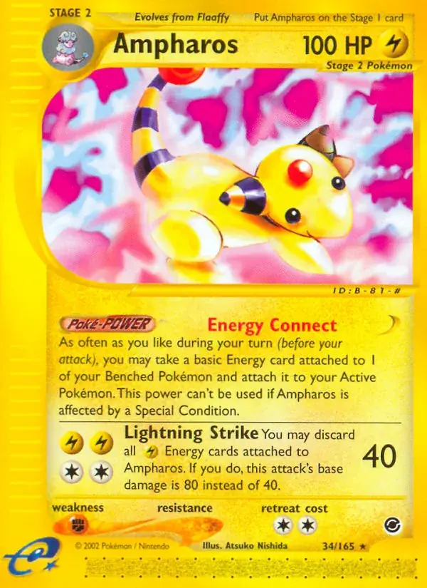 Ampharos - 34/165 - Expedition Base Set