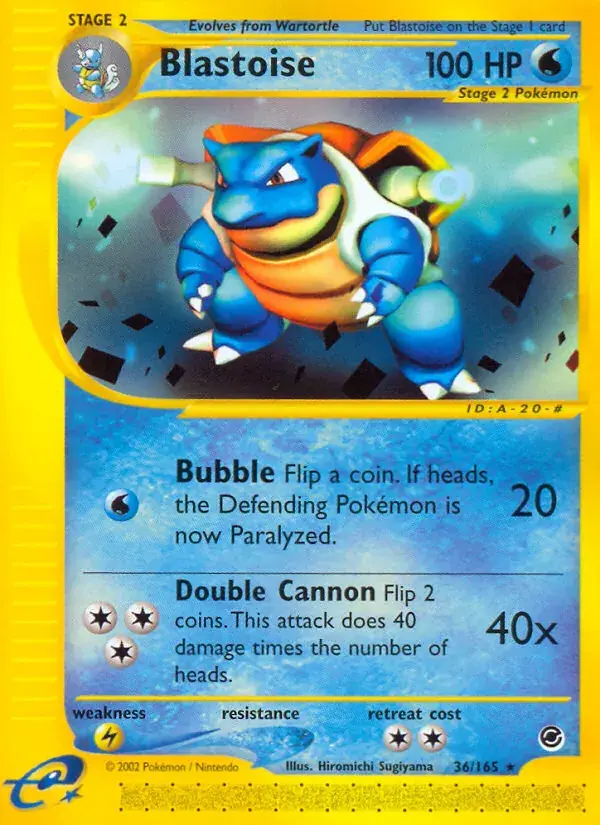 Blastoise - 36/165 - Expedition Base Set