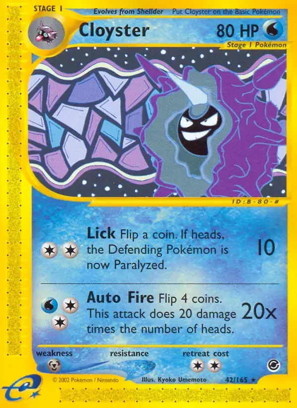 Cloyster - 42/165 - Expedition Base Set
