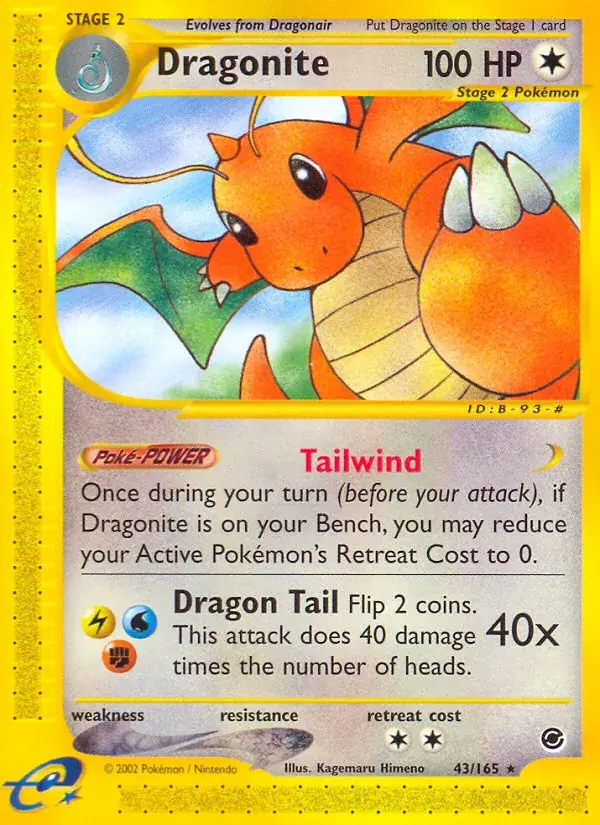 Dragonite - 43/165 - Expedition Base Set