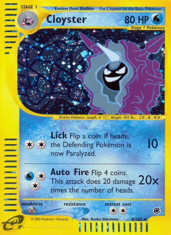 Cloyster - 8/165 - Expedition Base Set