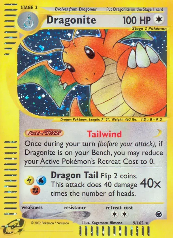 Dragonite - 9/165 - Expedition Base Set