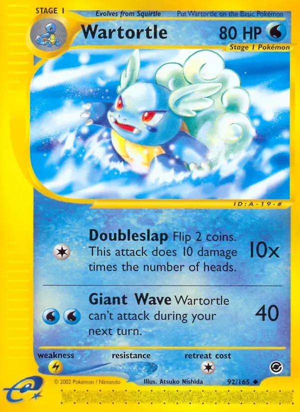Wartortle - 92/165 - Expedition Base Set