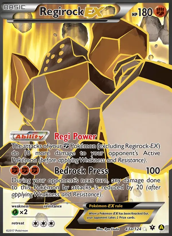 Regirock EX - 43a/129 - Fates Collide