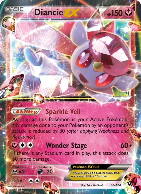 Diancie EX - 72/129 - Fates Collide