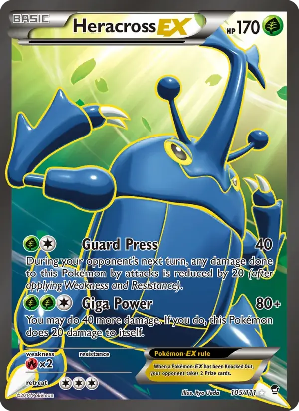Heracross EX - 105/114 - Furious Fists