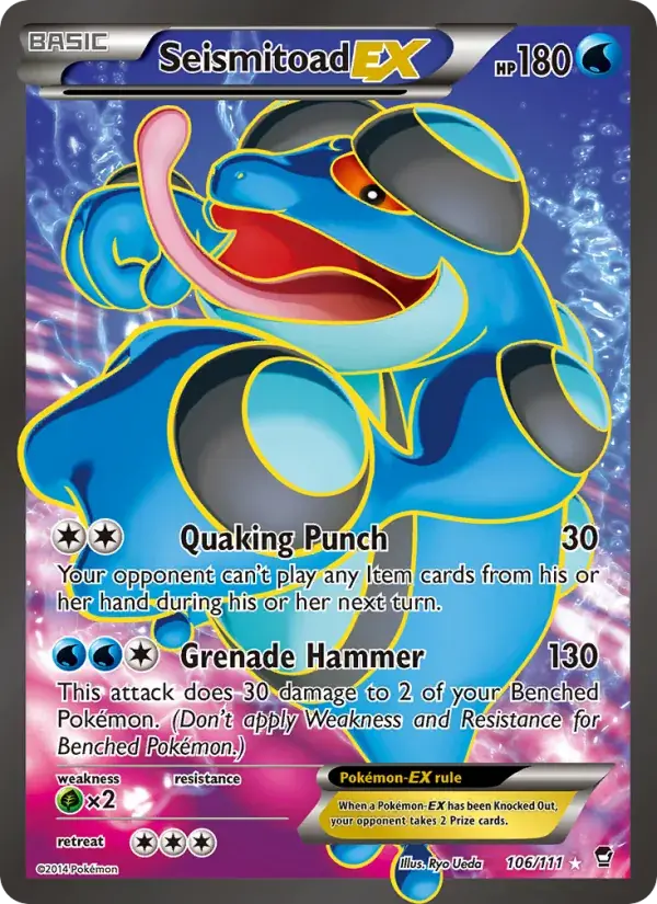 Seismitoad EX - 106/114 - Furious Fists