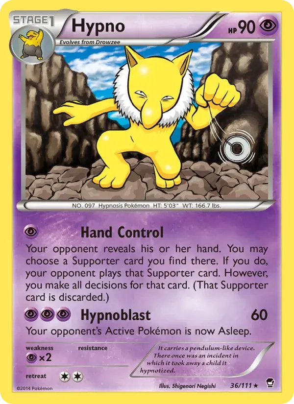 Hypno - 36/114 - Furious Fists