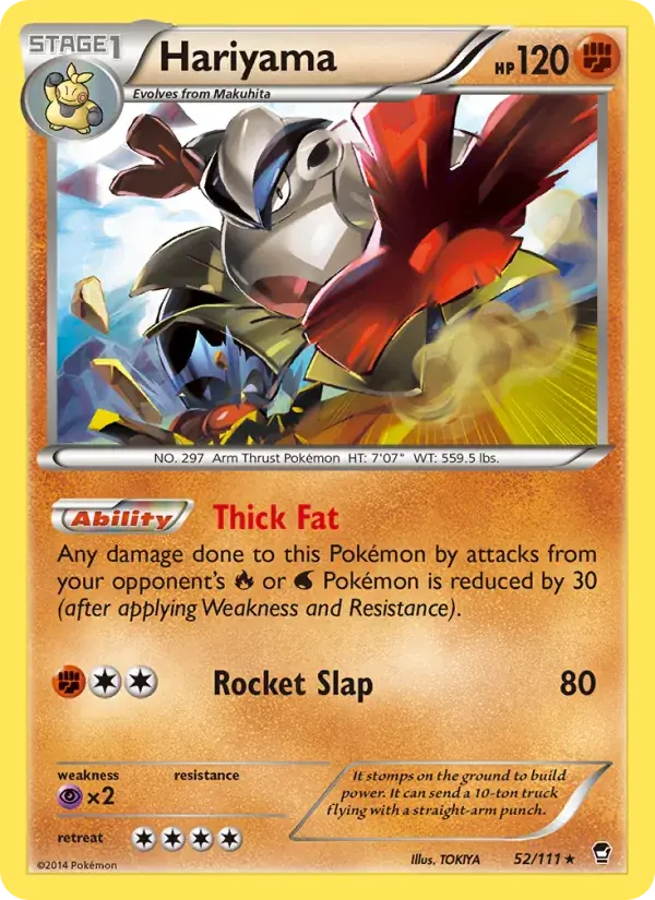 Hariyama - 52/114 - Furious Fists