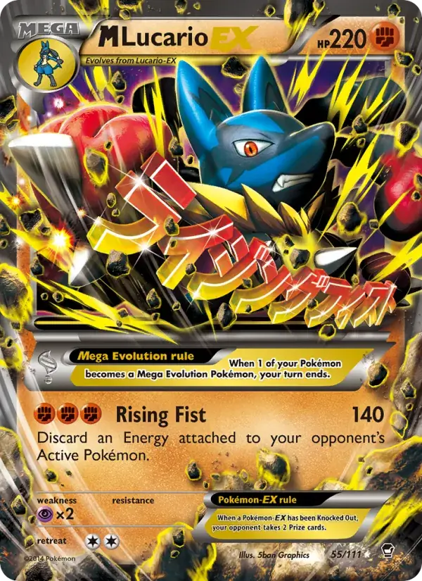 M Lucario EX - 55/114 - Furious Fists