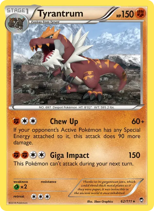 Tyrantrum - 62/114 - Furious Fists