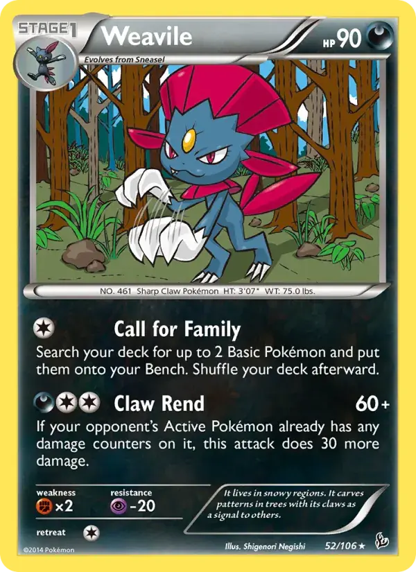 Weavile - 52/110 - Flashfire