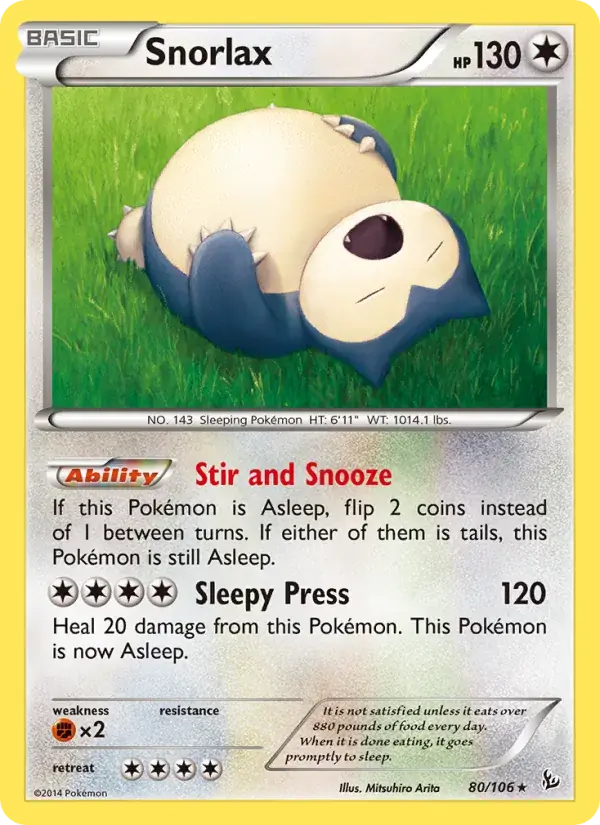 Snorlax - 80/110 - Flashfire
