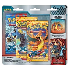 Mega Charizard Y Pin 3-Pack Blister
