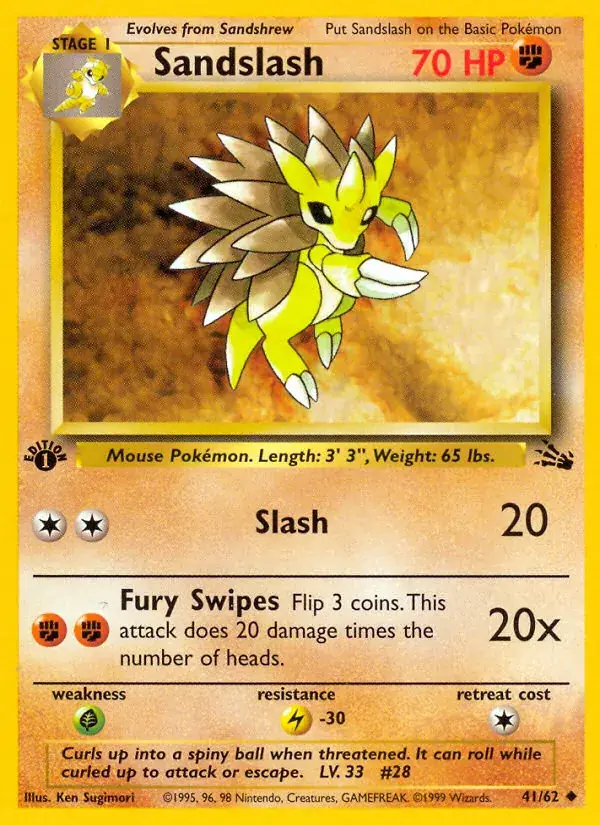 Sandslash - 41/62 - Fossil