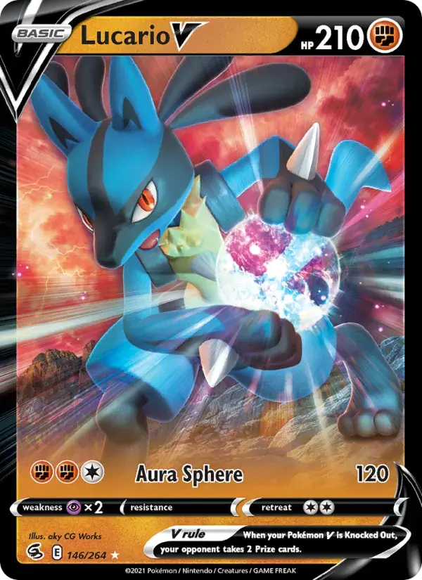 Lucario V - 146/284 - Fusion Strike
