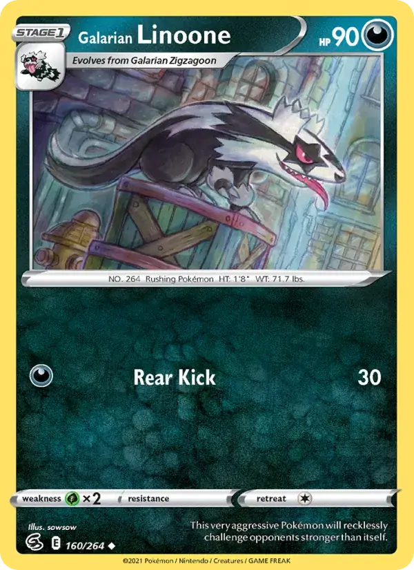 Galarian Linoone - 160/284 - Fusion Strike