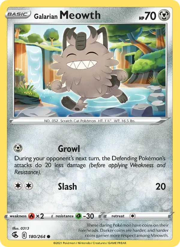 Galarian Meowth - 180/284 - Fusion Strike