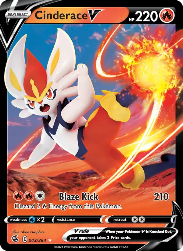 Cinderace V - 43/284 - Fusion Strike