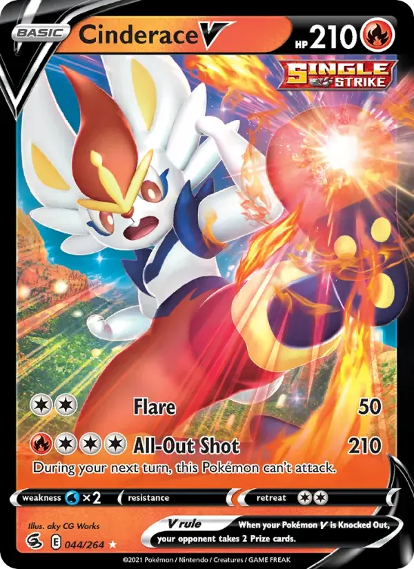 Cinderace V - 44/284 - Fusion Strike