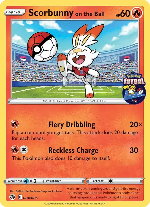 Scorbunny on the Ball - 4/5 - Pokémon Futsal 2020