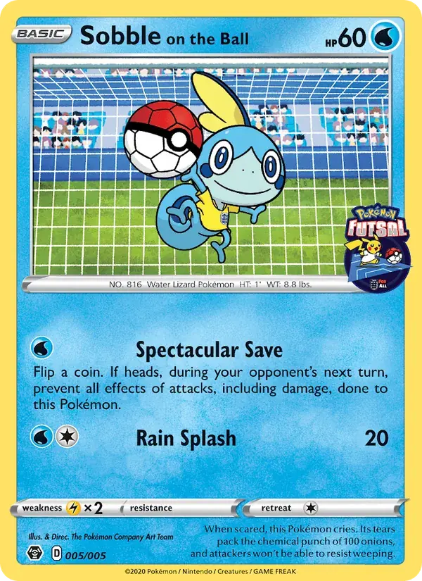 Sobble on the Ball - 5/5 - Pokémon Futsal 2020