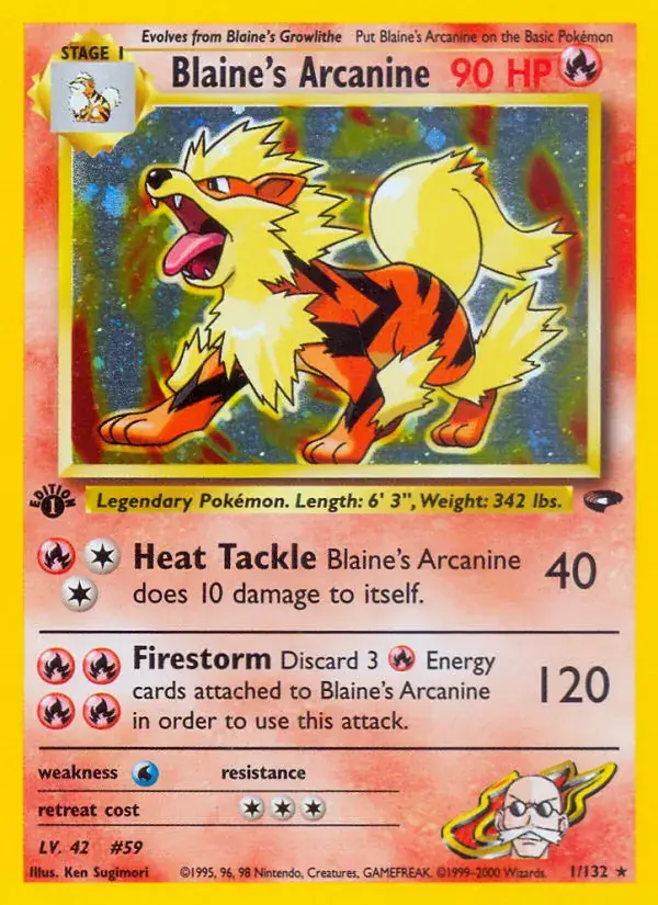 Blaine's Arcanine - 1/132 - Gym Challenge