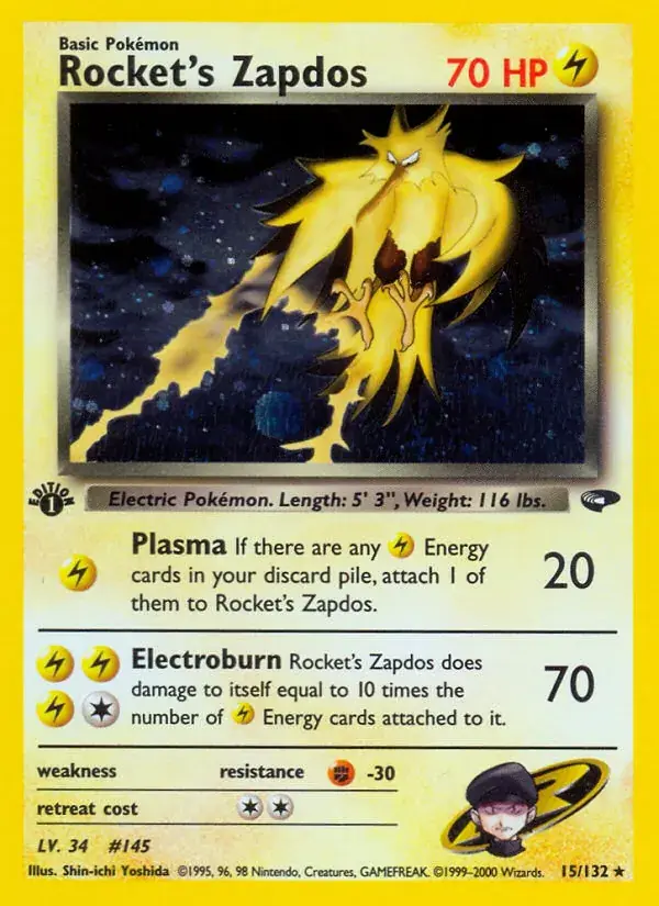 Rocket's Zapdos - 15/132 - Gym Challenge
